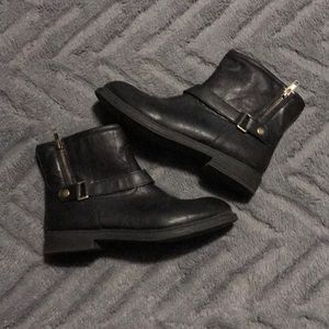 Black biker booties